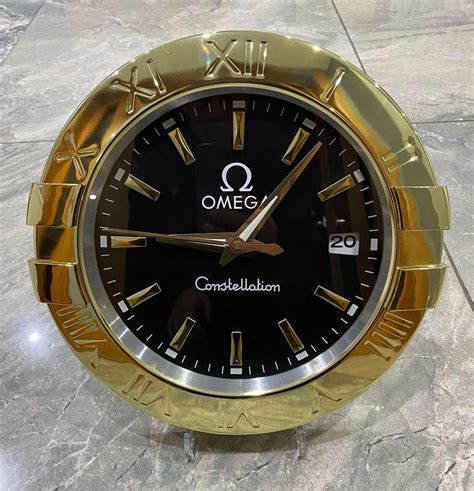 omega watch wall clock|omega constellation wall clock.